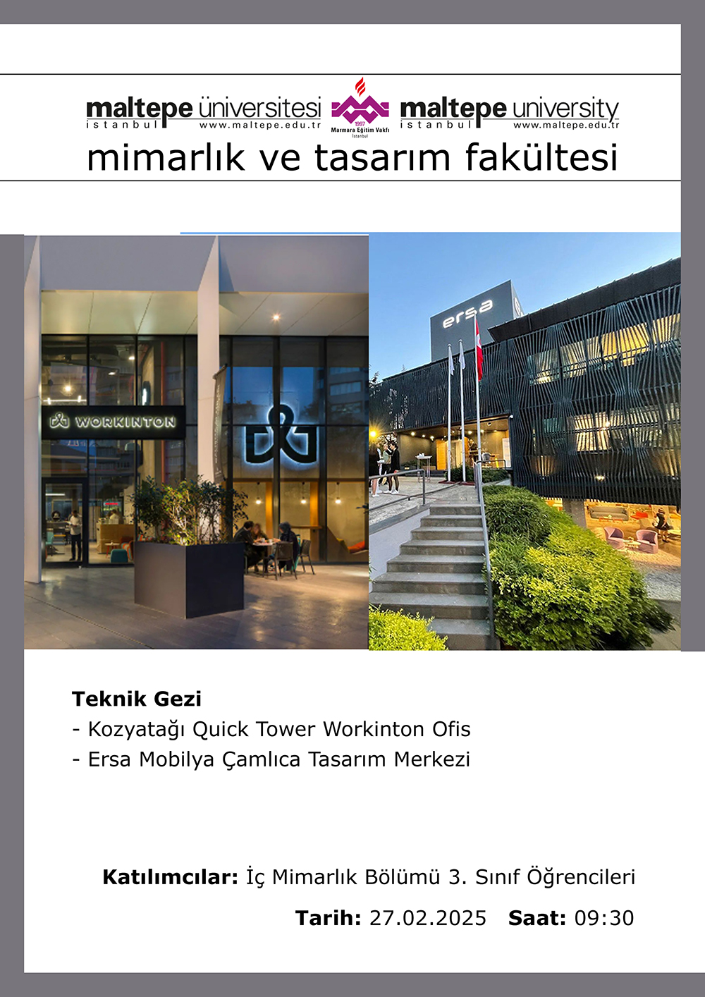 Kozyatagi Workinton and Ersa Furniture Camlica Design Center Technical Tour